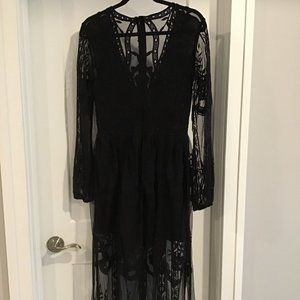 Black Lace Dress, Romper, Boho Lace Dress